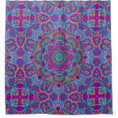 Charmante kleurrijke mandala naadloos patroon douchegordijn (Voorkant)