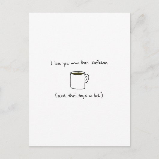 Charmante koffie Valentijnsdag kaart (Voorkant)