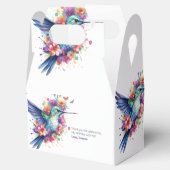 Charmante kolibrie bloemboeket verjaardagsfeestje bedankdoosjes (Geopend)