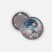 Charmante konijn in een lenteweide onder een sterr magneet (Voorkant / Achterkant)