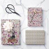 Charmante konijntjes in manden weide decoupage inpakpapier vel