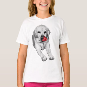 Charmante Lab, hint van rood T-shirt
