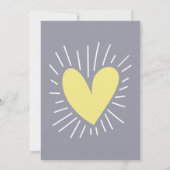 Charmante Lavendel & Citroengeel Retro Wavy Kaart (Achterkant)