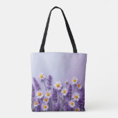 Charmante Lavendel & Witte Daisy Bag Tote Bag (Achterkant)