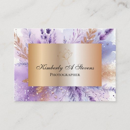 Charmante Lavender II Mighty 3,5" x 2,5" Bus Kaart Visitekaartje (Voorkant)