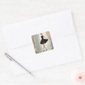 Charmante LBD Mode Decal Vierkante Sticker (Envelop)