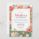 Charmante lente bloemenbrunch Moederdag Kaart (Voorkant)