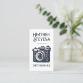 Charmante Leuke Retro Camera Koele Fotograaf Visitekaartje (Staand voorkant)