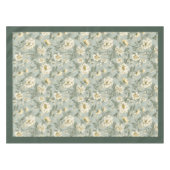 Charmante  lichte pastel groene witte bloemen tafelkleed (Voorkant (Horizontaal))