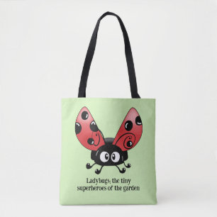 Charmante lieveheersbeestje Print Canvas tas voor