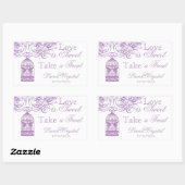 Charmante Liliac Vogelkooi Snoep Buffet Sticker (Vel)