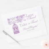 Charmante Liliac Vogelkooi Snoep Buffet Sticker (Envelop)