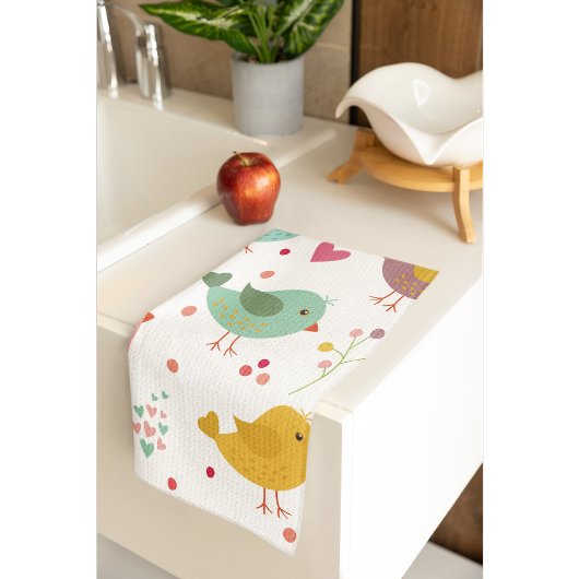 Charmante Lovebirds Theedoek