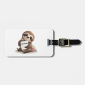 charmante luiaard bagagelabel (Voorkant horizontaal)