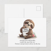 charmante luiaard briefkaart (Voorkant / Achterkant)