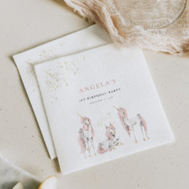 Charmante magische eenhoorns papier servet