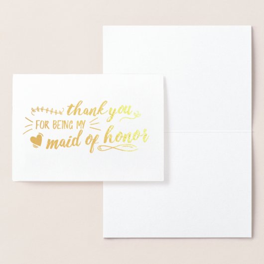 Charmante Maid van Eer Dank u Folie Kaarten (Display)