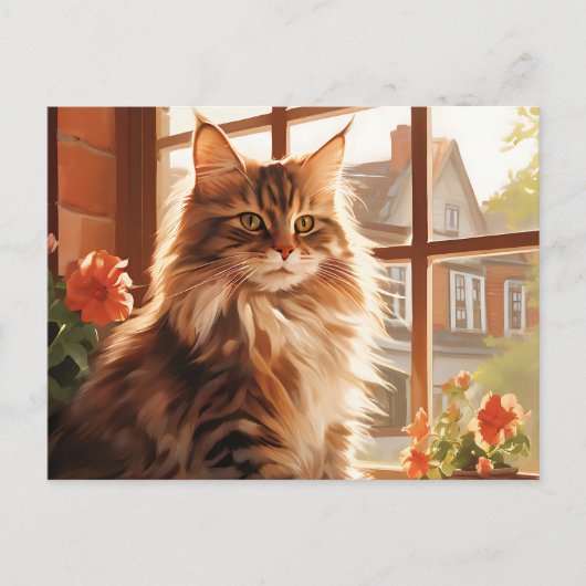 Charmante Maine Coon Cat Briefkaart (Voorkant)