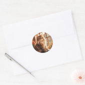 Charmante Maine Coon Cat Ronde Sticker (Envelop)