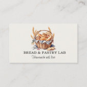 Charmante mand van brood en tarwe Bakkerij Visitekaartje (Voorkant)