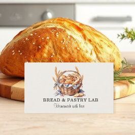 Charmante mand van brood en tarwe Bakkerij Visitekaartje