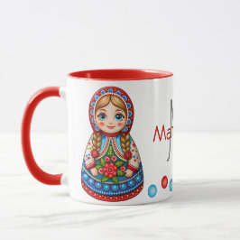 Charmante Matryoshkas met gepersonaliseerde touch Mok