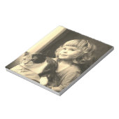 charmante meid notitieblok (Linkerzijde)