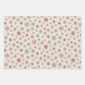 Charmante, met de hand getekende kerstmotieven. inpakpapier vel (Voorkant 3)