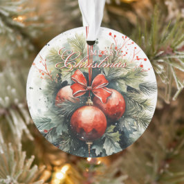 Charmante moderne Waterverf kerstmaretak Ornament