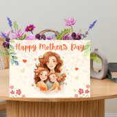 Charmante Moederdag Kaart met Bloemen Kaart