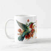 Charmante monogram kolibrie: gepersonaliseerd koffiemok (Links)