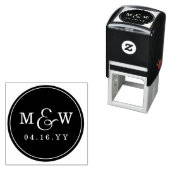 Charmante Monogram Stamp Zelfinktende Stempel (In situ)