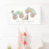 Charmante Monster Truck Bash verjaardag Spandoek (Insitu)