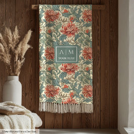 Charmante Morris stijl pastel botanische kunst goo Fleece Deken