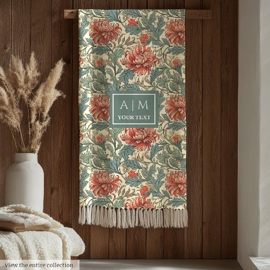 Charmante Morris stijl pastel botanische kunst goo Fleece Deken