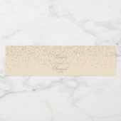 Charmante mousserende wijn glitter waterfles etiket (Enkel label)