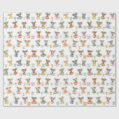 Charmante muizen in jurken -Heerlijke Bloemen Whim Cadeaupapier (Vlak)