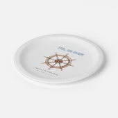 Charmante nautische verjaardag papieren bordje (Gekanteld)