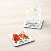 Charmante Noordelijke Kardinaal Bier Onderzetter (Rechterzijde)