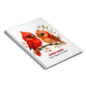 Charmante Noordelijke Kardinaal Notitieboek (Rechterzijde)