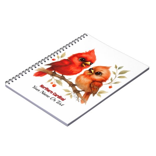 Charmante Noordelijke Kardinaal Notitieboek (Linkerzijde)