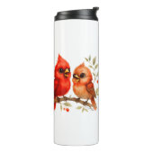 Charmante Noordelijke Kardinaal Thermosbeker (Gedraaid links)