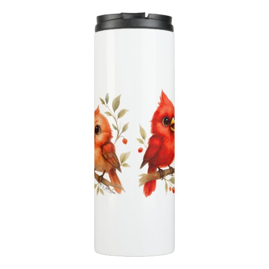 Charmante Noordelijke Kardinaal Thermosbeker (Achterkant)