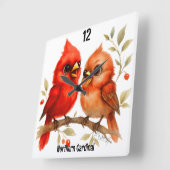 Charmante Noordelijke Kardinaal Vierkante Klok (Hoek)