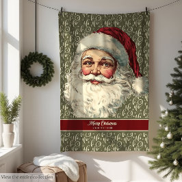 Charmante Old Time Santa Blanket voor Gezellige Hu Fleece Deken