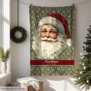 Charmante Old Time Santa Blanket voor Gezellige Hu Fleece Deken