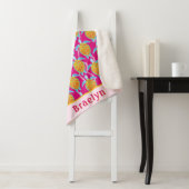 Charmante Oranje Roze Zee Schildpad Art Sherpa Deken (In situ)