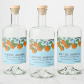 Charmante Oranje tak Arancello dank u Likeurfles Etiket (Flessen)