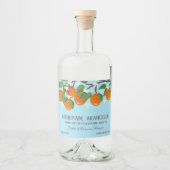 Charmante Oranje tak Arancello dank u Likeurfles Etiket (Voorkant)