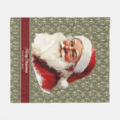 Charmante ouderwetse kerstman kerst fleece deken (Voorkant (Horizontaal))